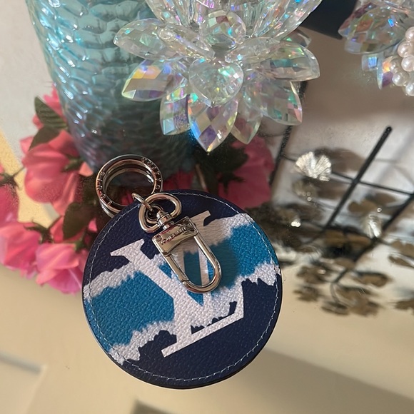 Louis Vuitton Accessories - 💙Authentic 💙 Louis Vuitton keychain REPURPOSED LV CHARM